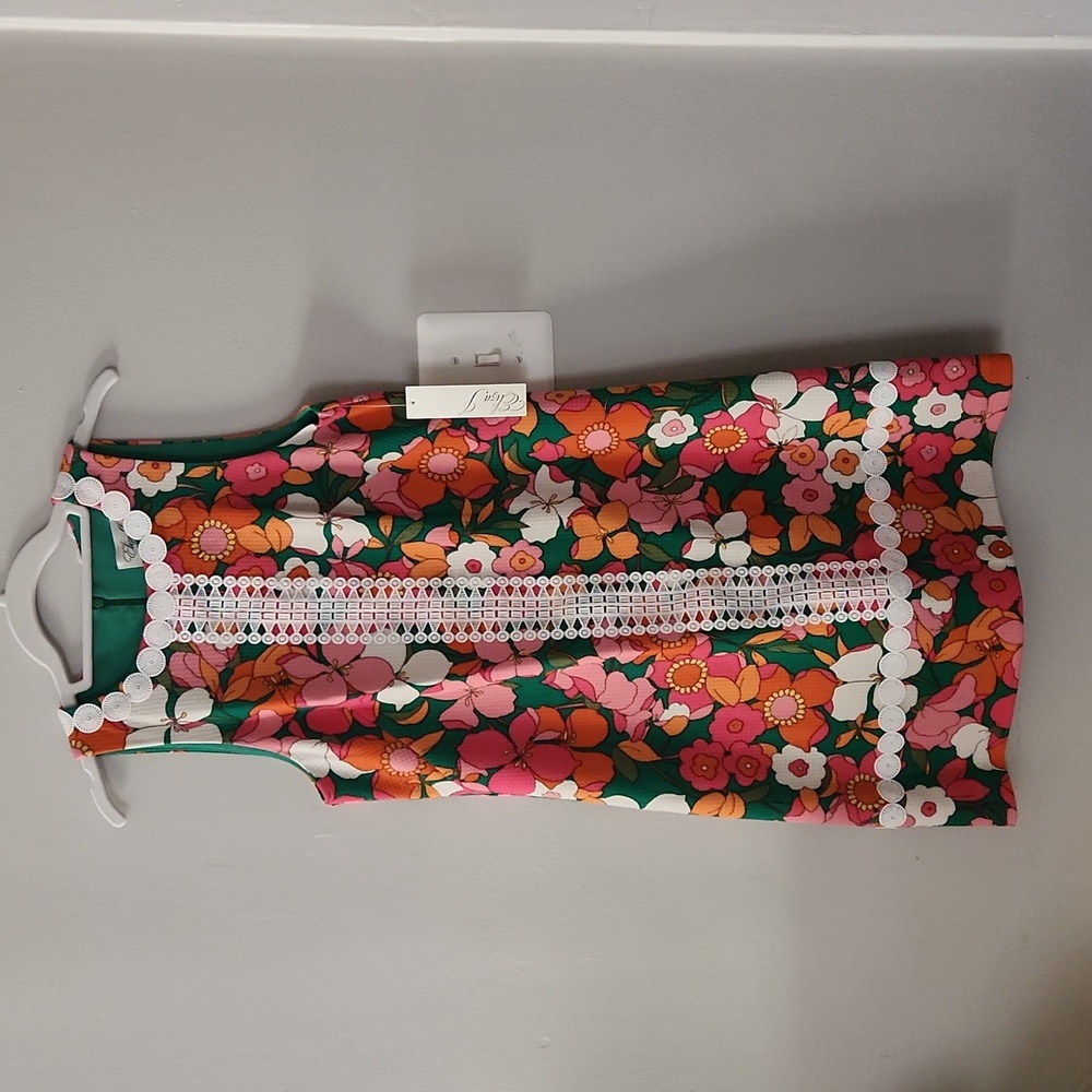 Eliza J Vintage Inspired Floral Shift Dress